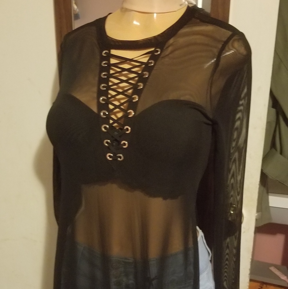Long sheer top